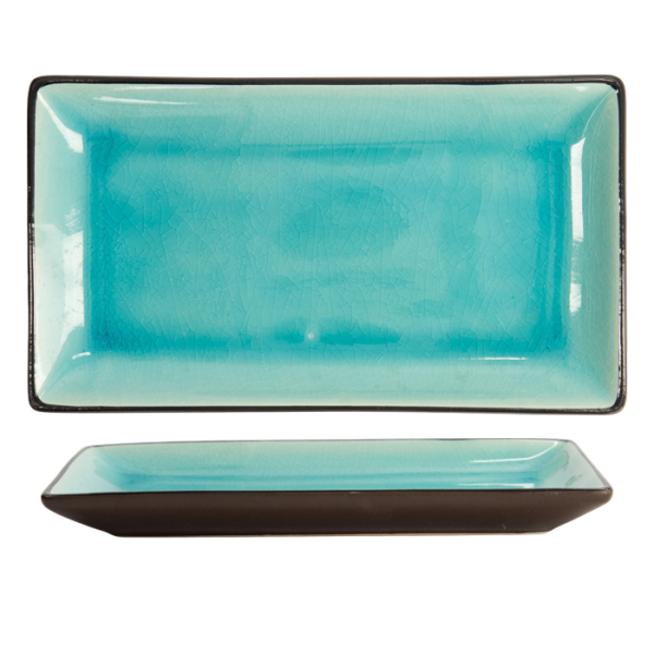 Glassy Turquoise Sushi Platte bei Tokyo Design Studio (Bild 1 von 2)