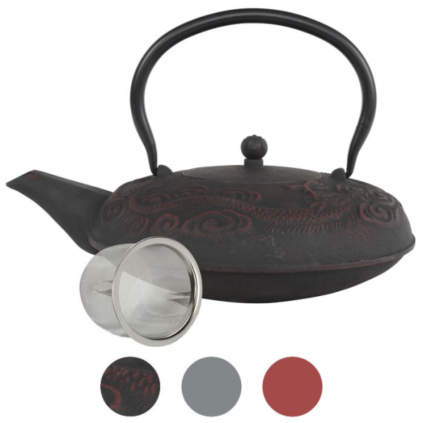 different colours teeblume Cast Iron Teapot Laoshan,1.25 ltr.,with strainer at Tokyo Design Studio (picture 1 of 5)
