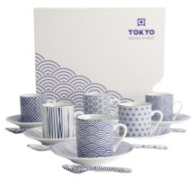 TDS, Espresso Set, Nippon Blue, 18-piece set, Item No. 14887