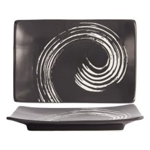 TDS, Plate, Black Maru, 20.5x14cm, Item No. 7481